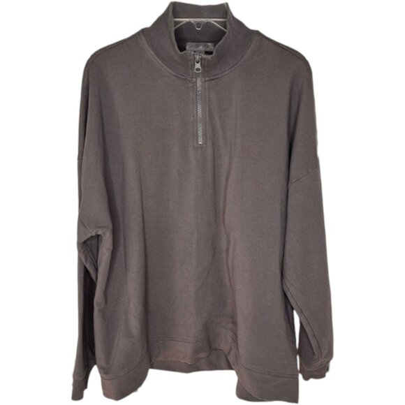 Barefoot Dreams Malibu Collection CozyChic Loungewear Fleecy Top - Mineral - 1X - Picture 3 of 11